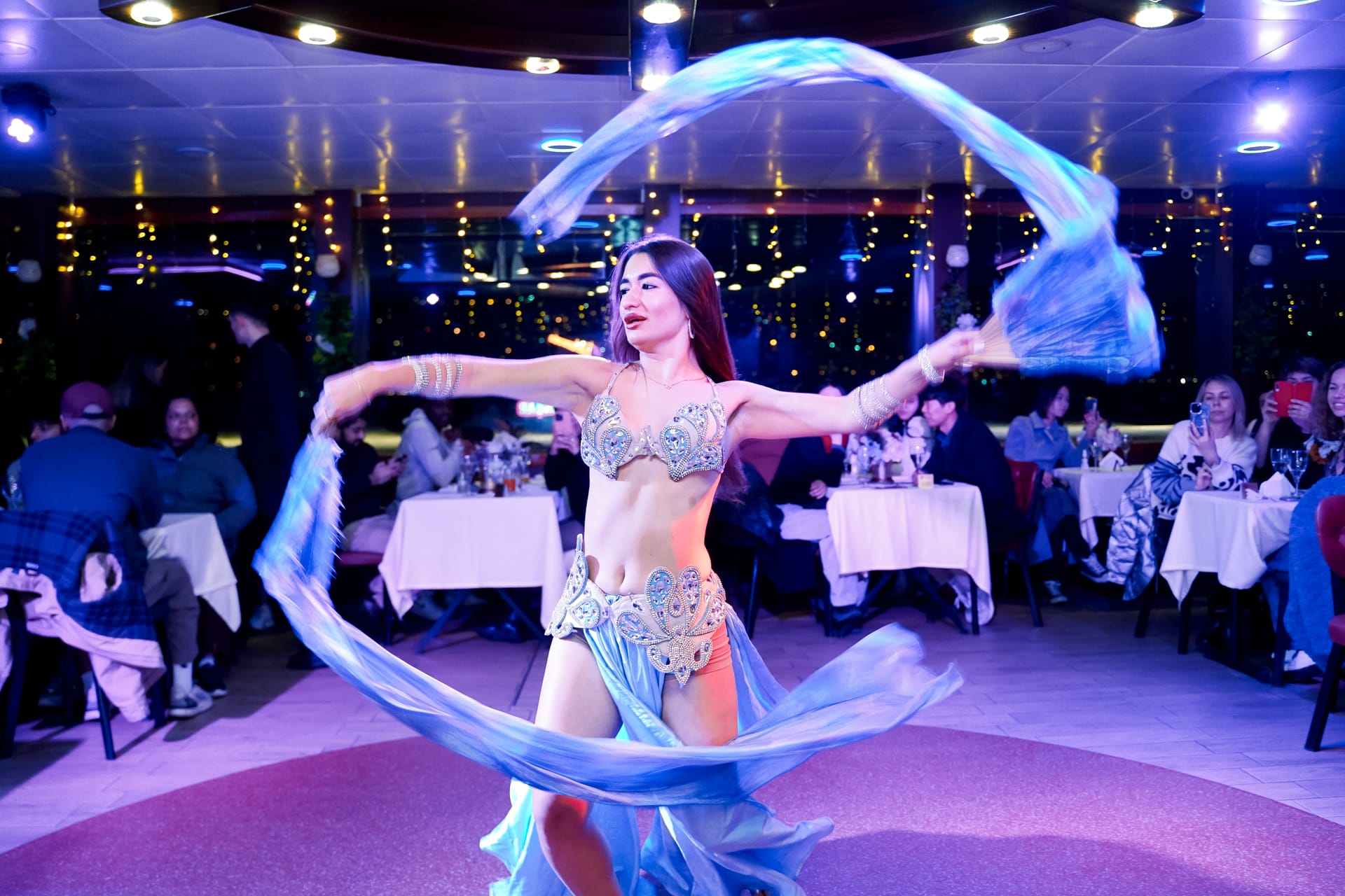 Belly dance performance on the Bosphorus dinner cruise